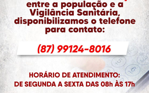 Contato da Vigilância Sanitária