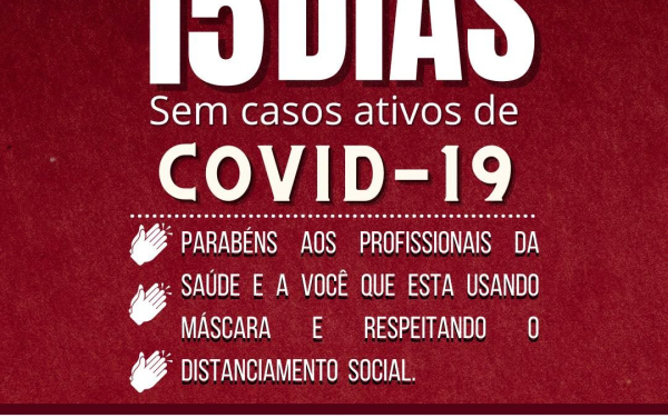 ZERO casos ativos de COVID-19!
