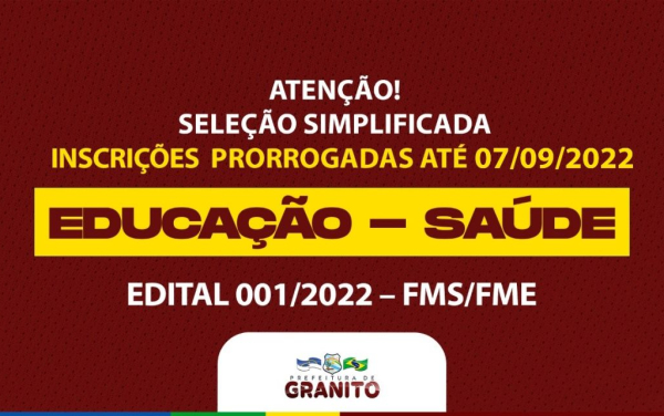 SELEÇÃO SIMPLIFICADA EDITAL 001/2022 – FMS/FME - RESULTADO FINAL