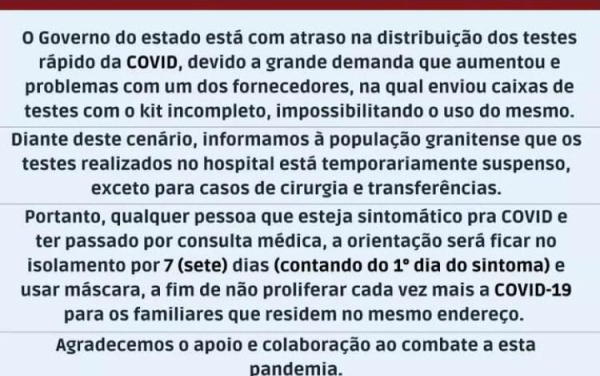 Comunicado!