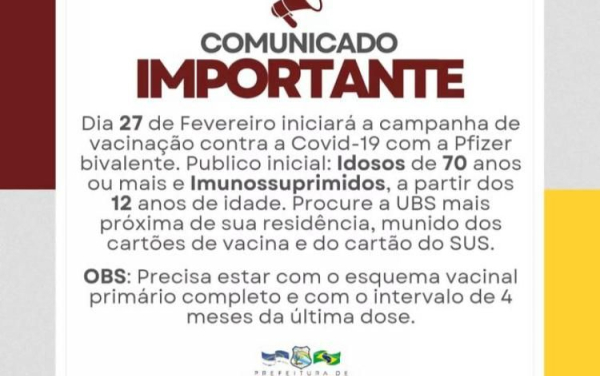 Comunicado importante!