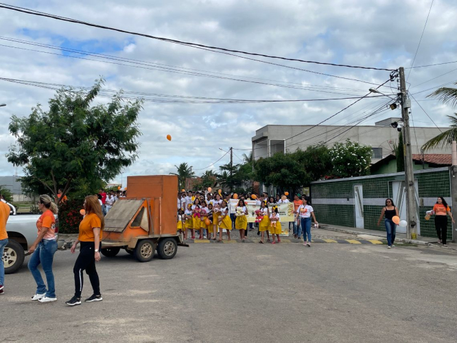 REGISTROS DA MOBILIZAÇÃO EM PROL DA CAMPANHA MAIO LARANJA EM GRANITO!