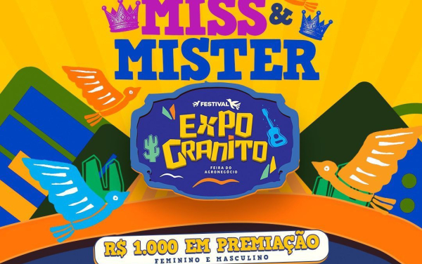 Estão abertas as inscrições para o concurso Miss e Mister ExpoGranito 2025
